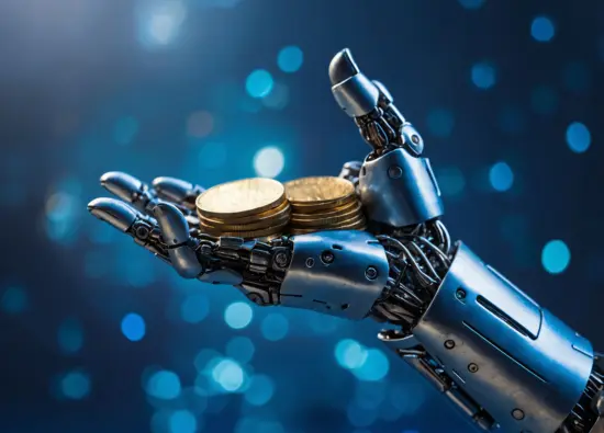 futuristischer-roboter-der-mit-geld-interagiert